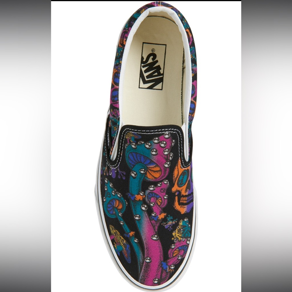 Vans Classic Slip-On Trippy Dip Shoes, Black Multi, Size 7.5 Men/9 Women, NWT - Picture 6 of 7
